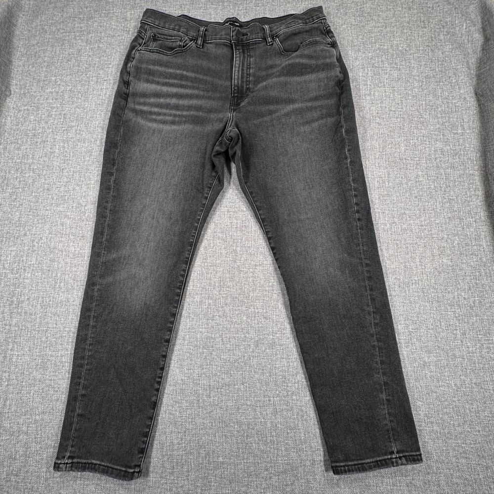 Lucky Brand 411‎ Athletic Taper Mens 36x30 (Fits 36x29) Black Faded Denim Jeans